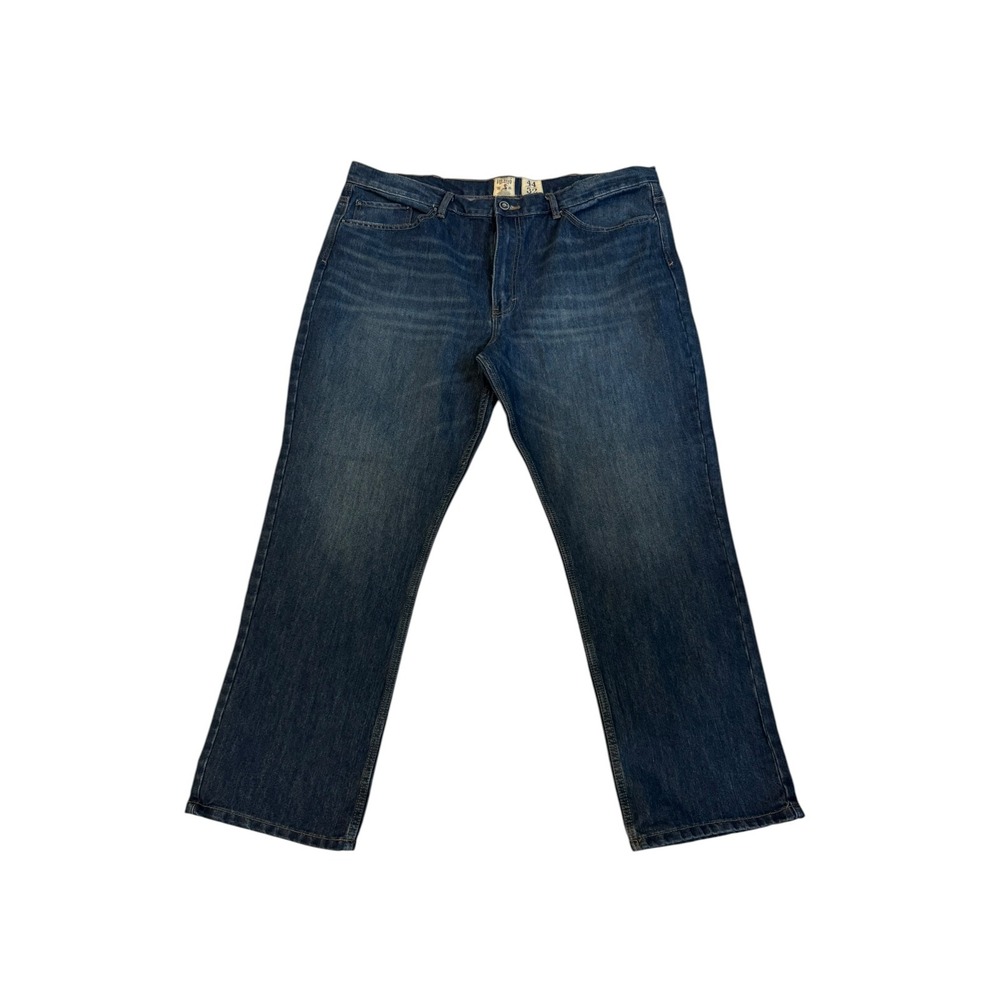 RedHead Brand Co Mens Dark‎ Wash Straight Leg Jeans 44x32 19-P015-DT Blue Denim